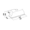 Falmec hood Built-In Plus Pro 80 Inox technical drawing with dimensions in millimetres