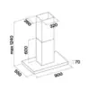 falmec hood plane island 90 black