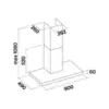 Falmec hood Plane Wall 90 Black technical drawing showing 900 mm width and 1080 mm max height