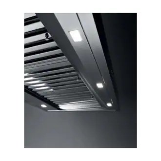 Falmec hood Line Pro Island 120 Inox with Professional Baffle Filters and 6 LED spot