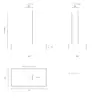 Falmec hood Line Pro Island 120 technical drawing — dimensions in mm