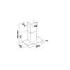 Falmec hood Lumina LED NRS 120 technical drawing — dimensions in mm