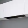 Falmec MOVE 60 Black built-in hood with Scotch-brite stainless steel and black tempered glass front