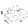 Falmec MOVE 60 technical drawing — dimensions in mm