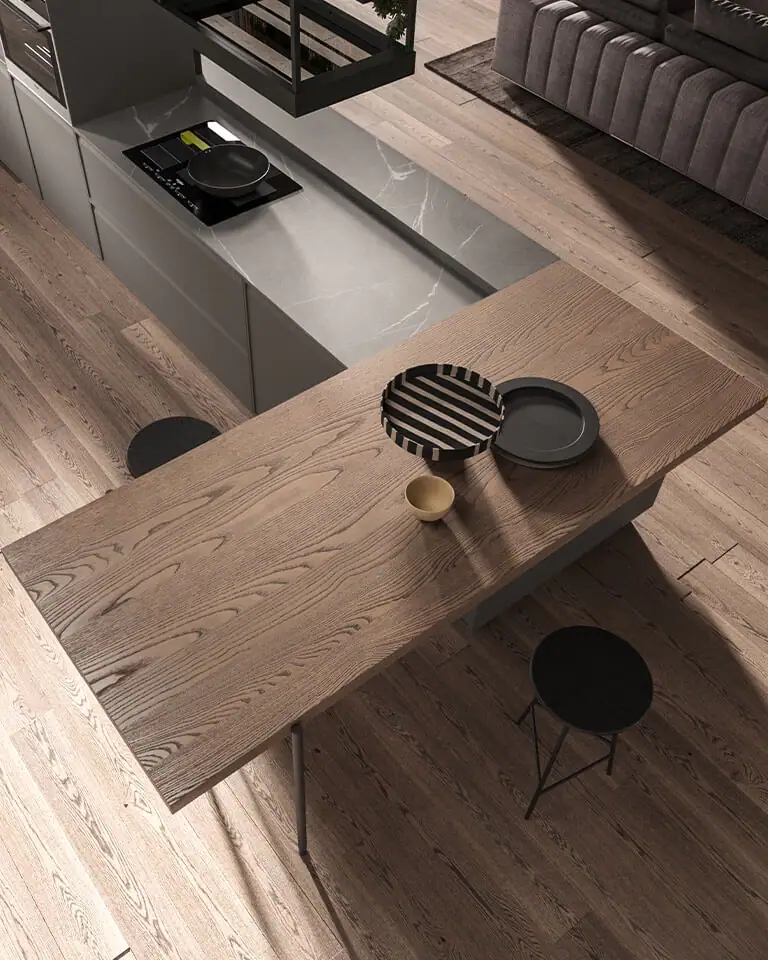 Brushed Castagno wood finish