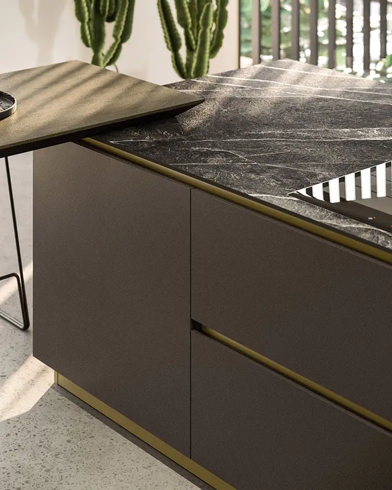 Porcelain stoneware finish detail