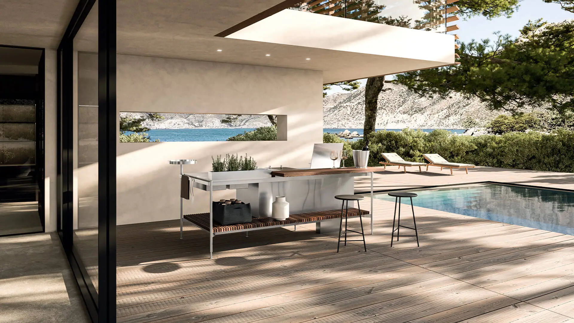 Solaria freestanding island configuration