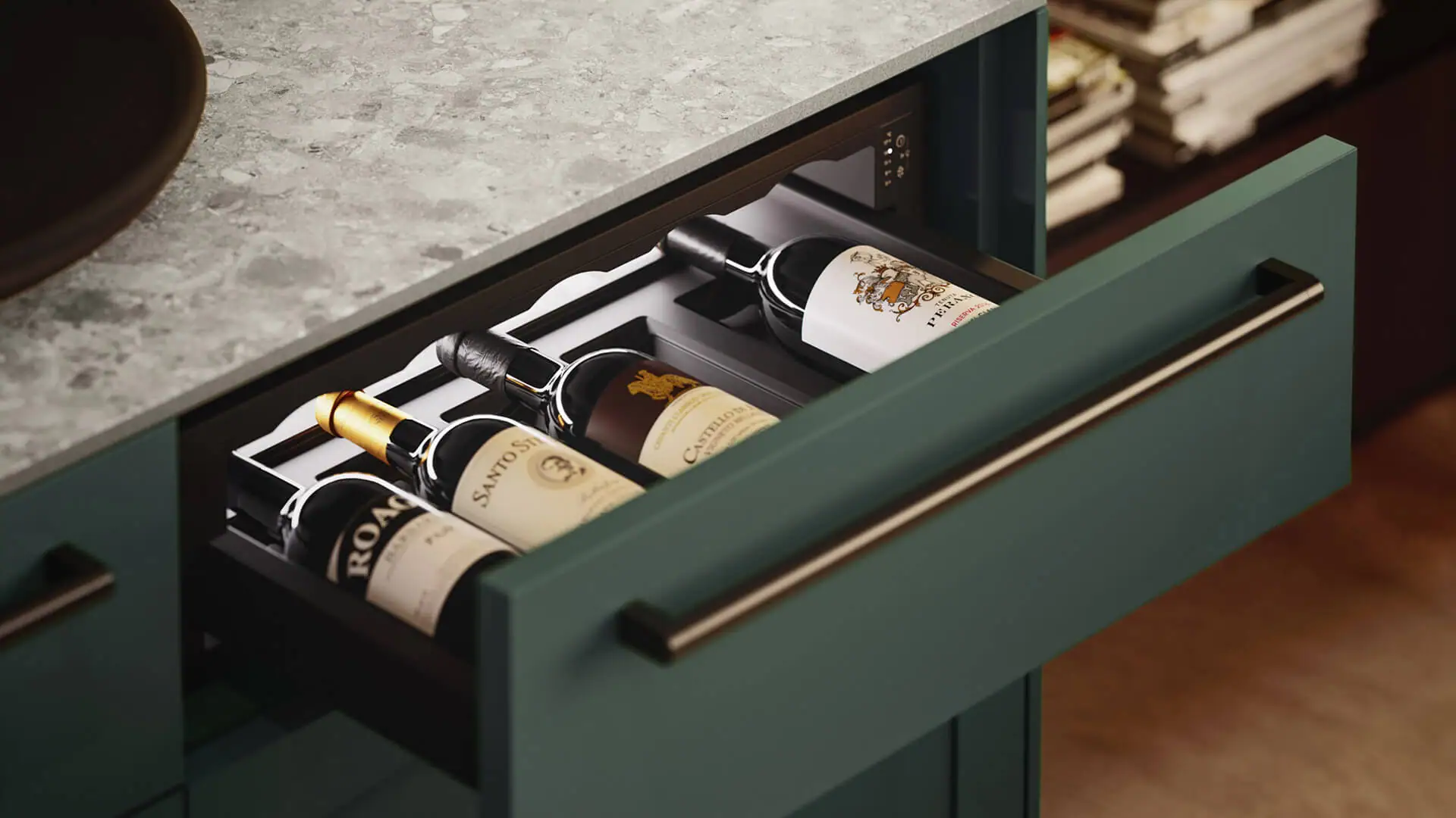 Refrigerated wine drawer
