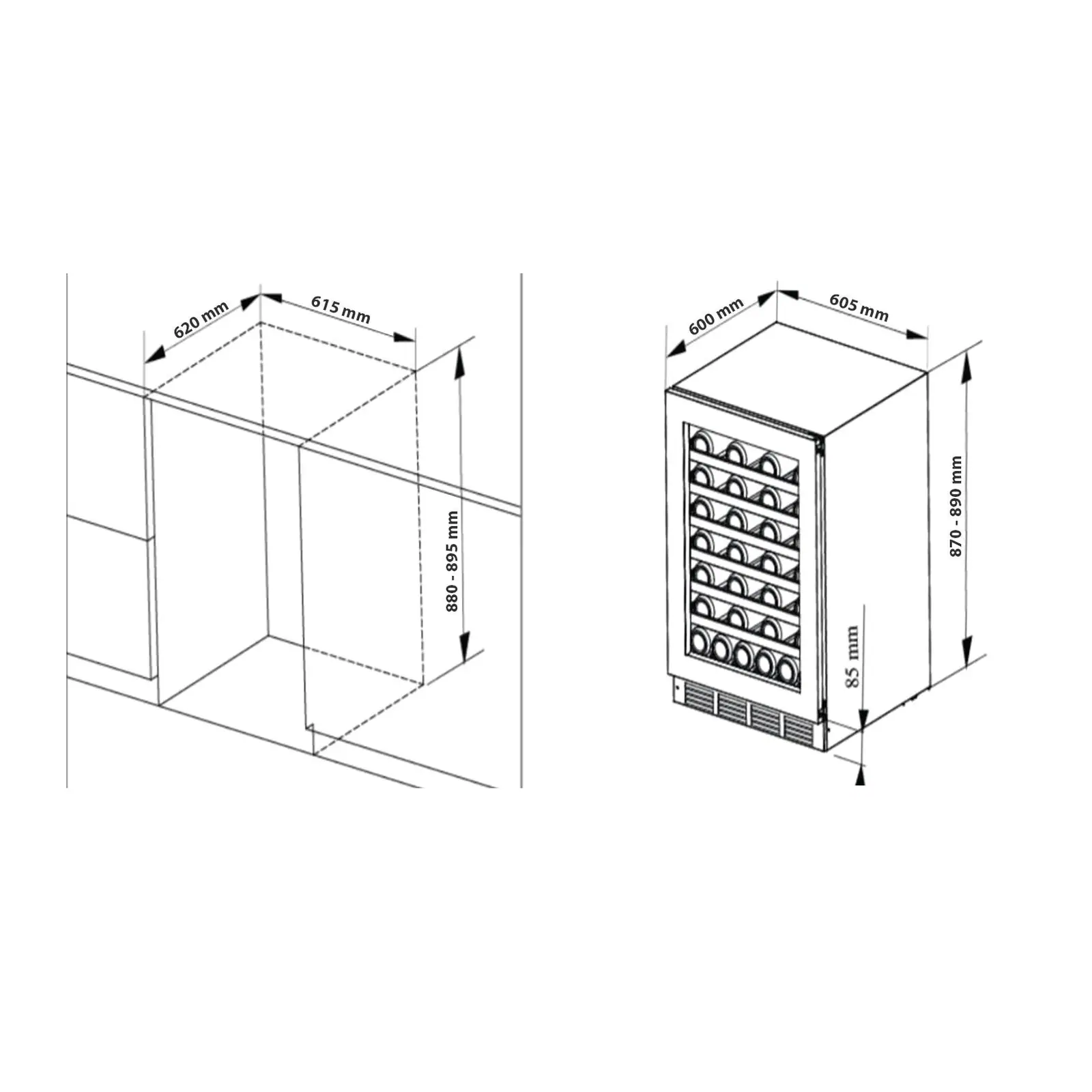 Haustec Beverage Cooler 60 2drawers 1600×1600 Dimensions.webp