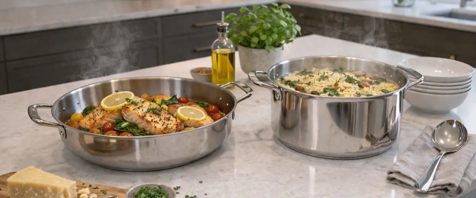 Cooking directly on the porcelain worktop with Invisacook