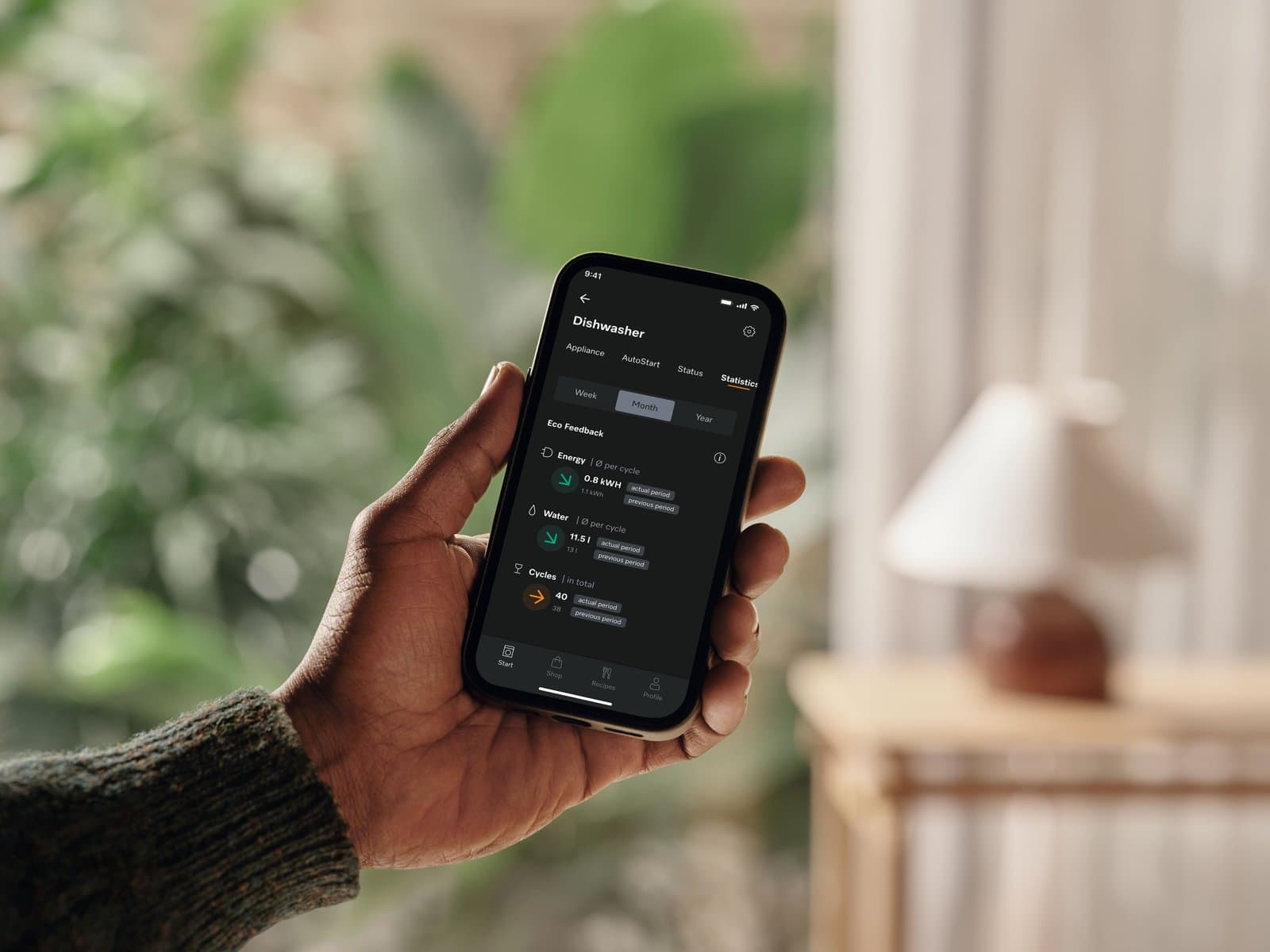 Miele app open on a phone