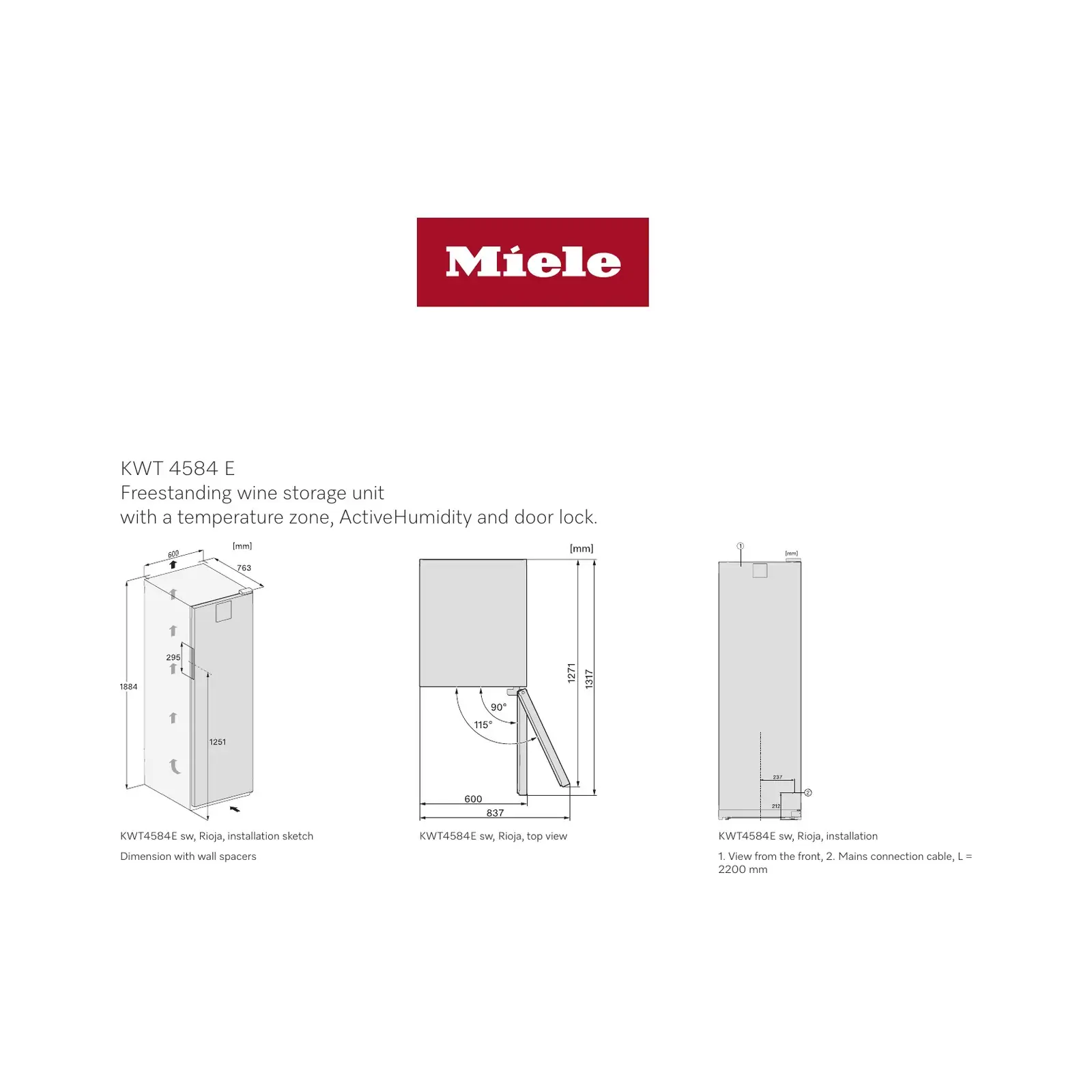 Miele Kwt 4584 E Freestanding Wine Unit 6.webp