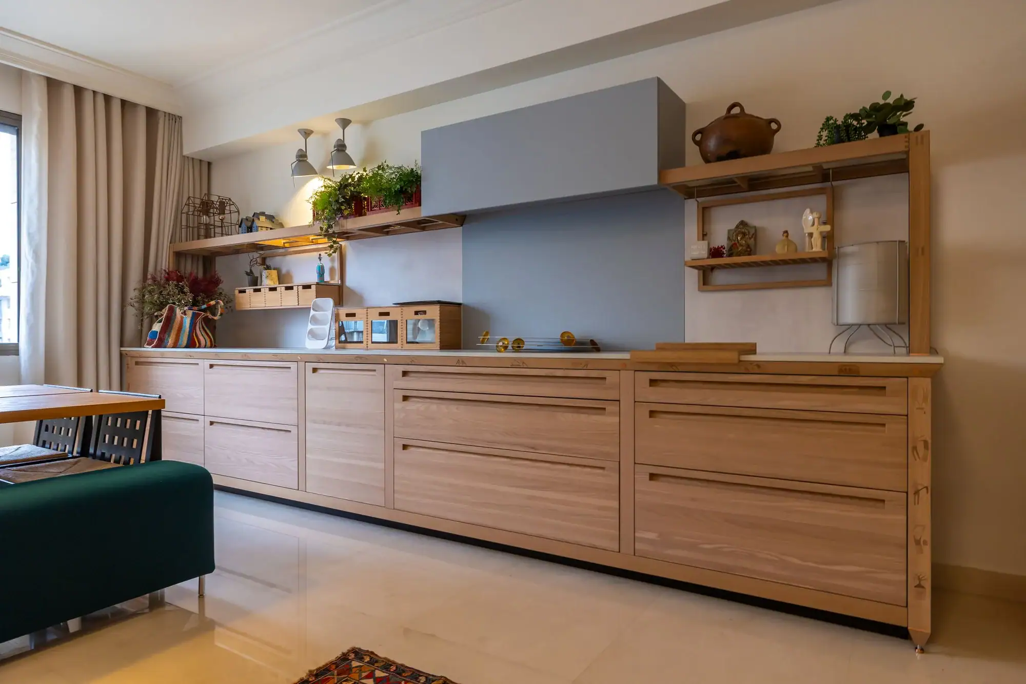 TW residence, oak kitchen