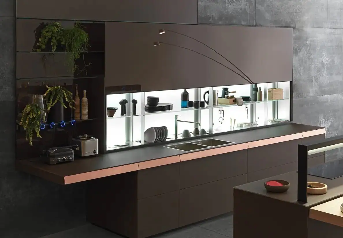 Genius Loci drawer in worked copper