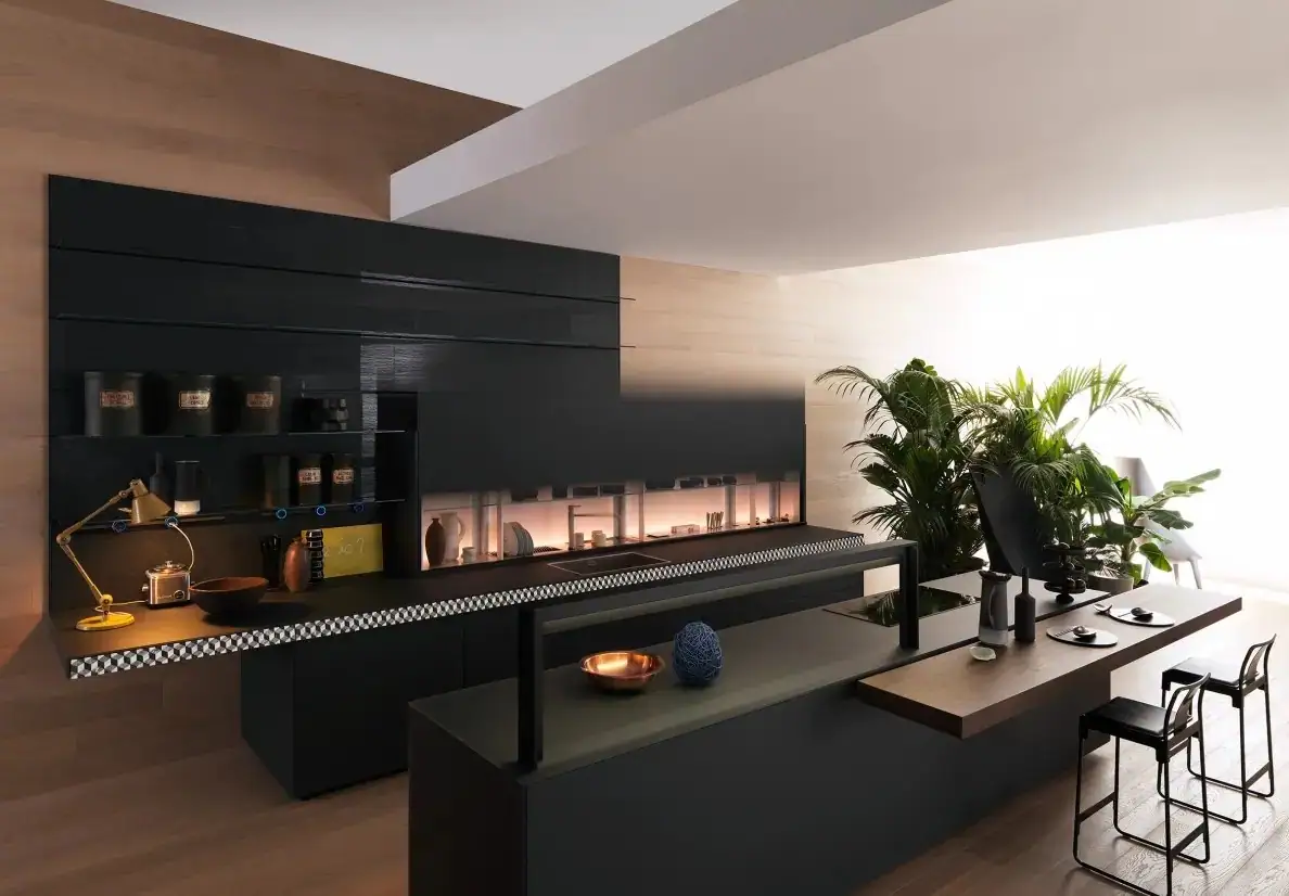 Genius Loci composition with open under-top drawer
