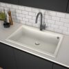 Evhoc Unicum L Inset Sink White