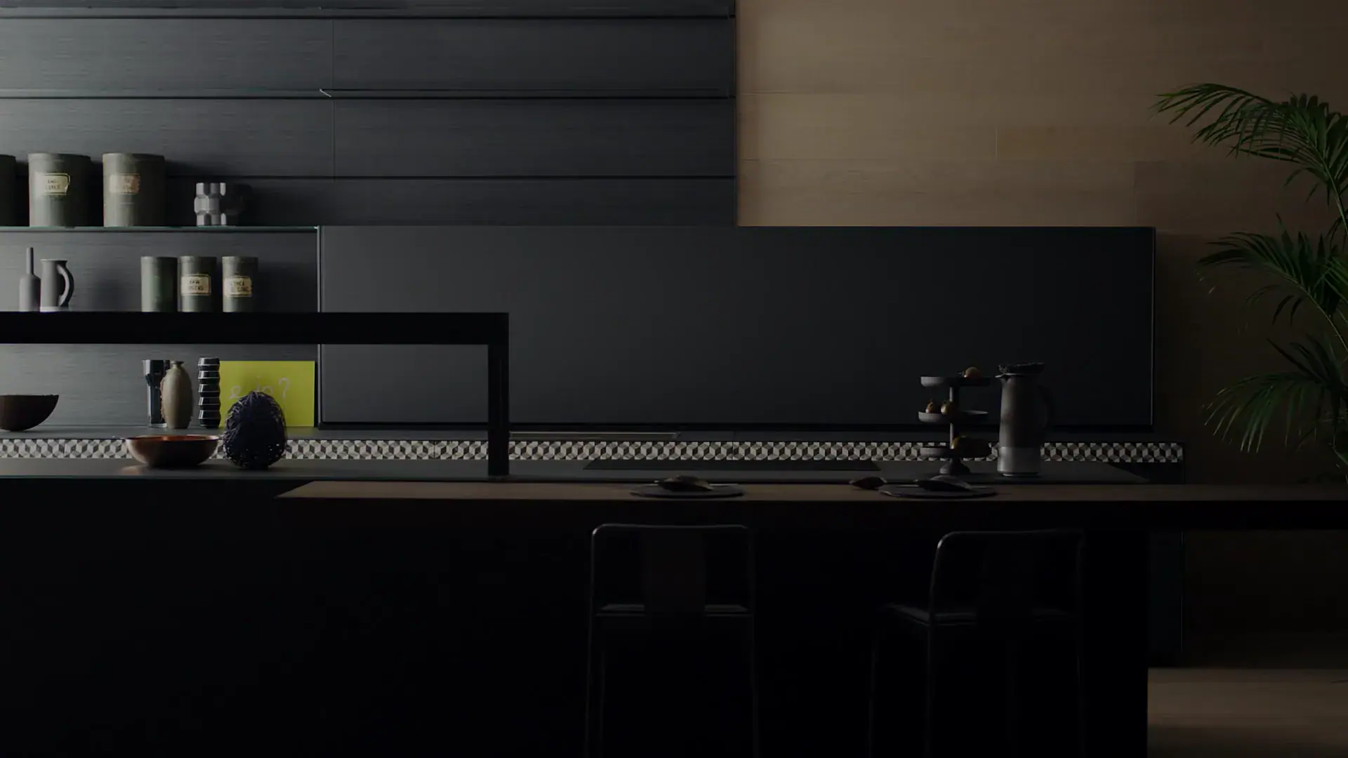 Valcucine kitchen with the Air Logica back panel