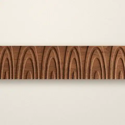 Genius Loci drawer front, Carved gothic arches