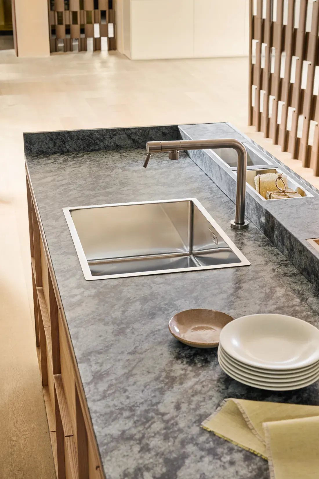 Archigraphica in Elm with a granite worktop