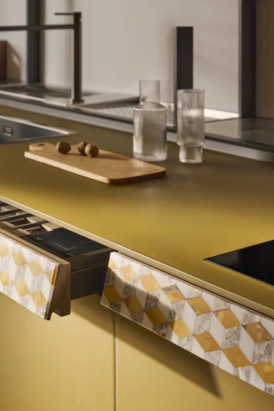 Genius Loci slanted drawer in Marble Cubes Aurora