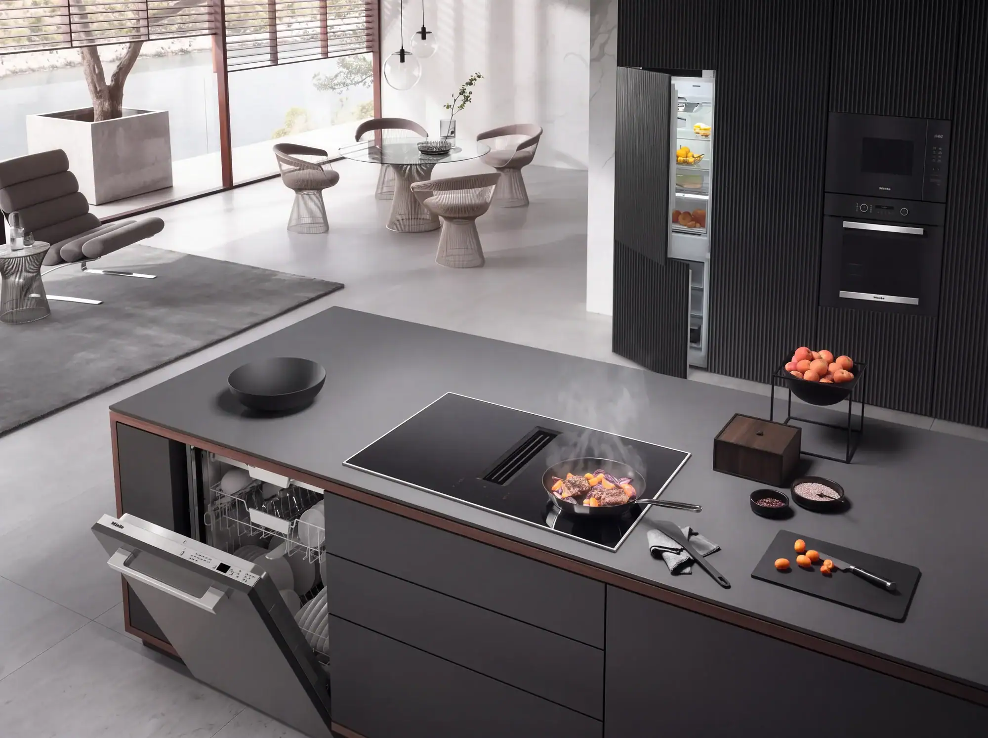 Miele built-in appliances in a modern kitchen