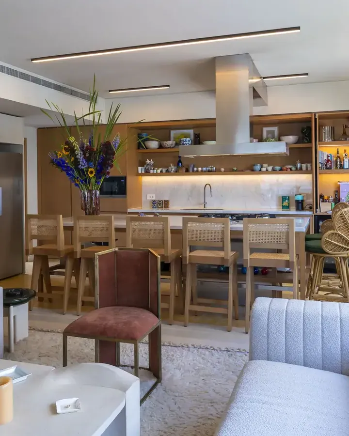 Open kitchen and living room, Ashrafieh