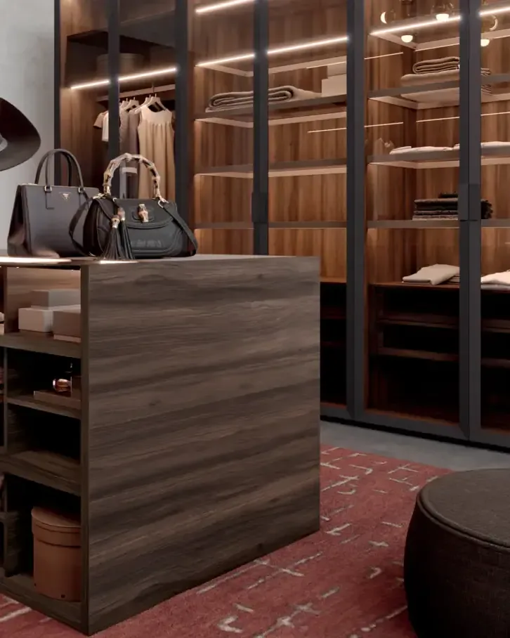 Dressing room island with drawers