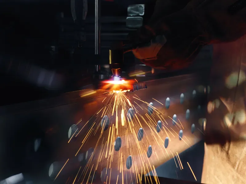 Cutting metal in a Miele plant